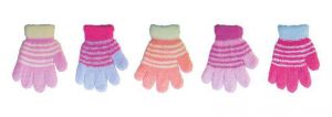 Rękawiczki girl frotte paski R-92A