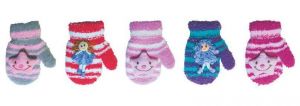 Rękawiczki girl frotte z maskotką R-100A
