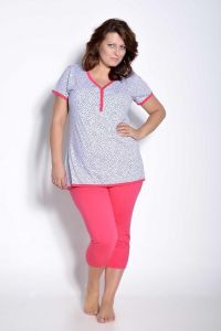 1136 PIŻAMA DAMSKA HANIA KRÓTKA 2XL-3XL